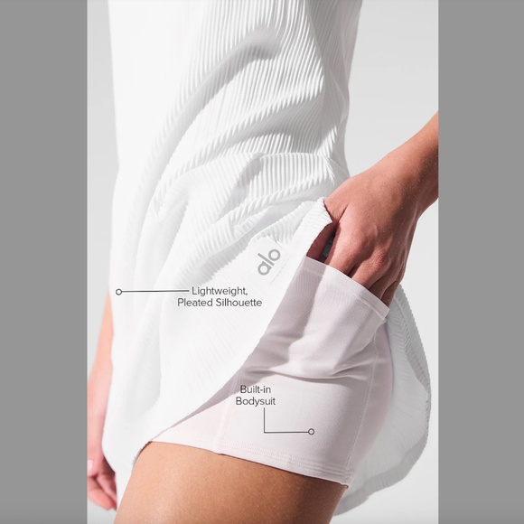 Alo Micro Plisse Game On Tennis Dress - Picture 3 of 6